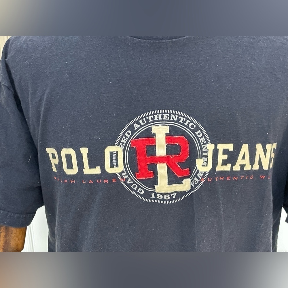 Vintage 90s Polo Jeans Co Embroidered Shirt Ralph Lauren Athletic Preppy Men L  - Picture 7 of 13